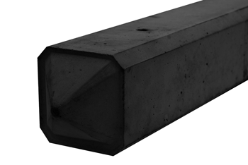 Betonpaal piramide tbv 2 onderplaten 275x10x10 cm Antraciet - paviment.nl