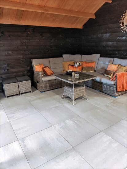 H2O comfort square 60x60x4 cm concrete sfeer 4