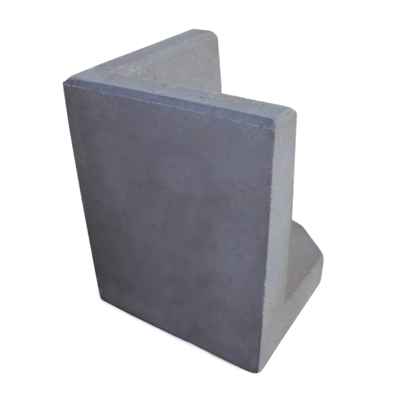 Hoek L-element 50x40x40 Antraciet back