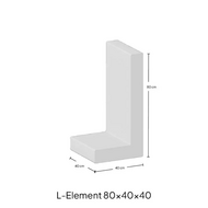 L-element 80x40x40 Grijs maatvoering