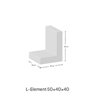 L-element 50x40x40 Grijs maatvoering